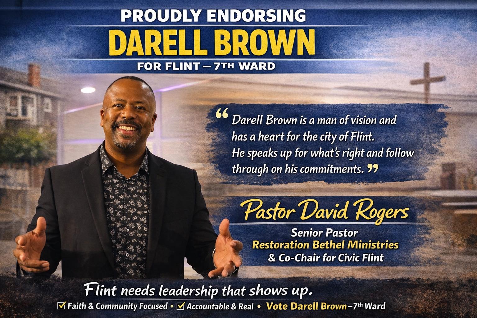 Community supporter endorsing Darell Brown