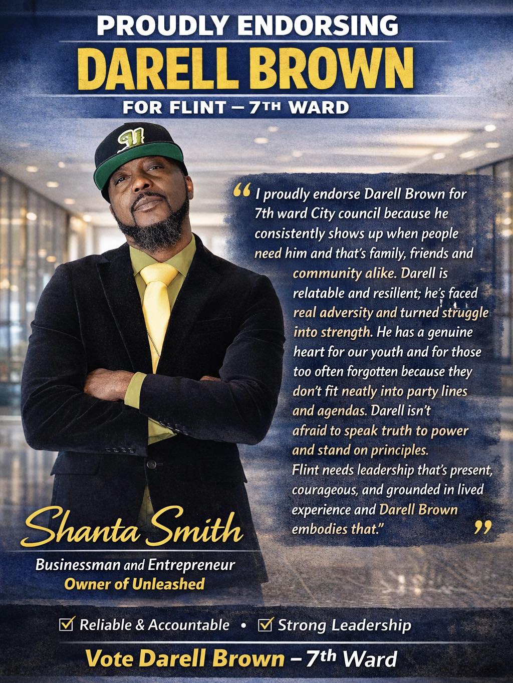 7th Ward voices for Darell Brown