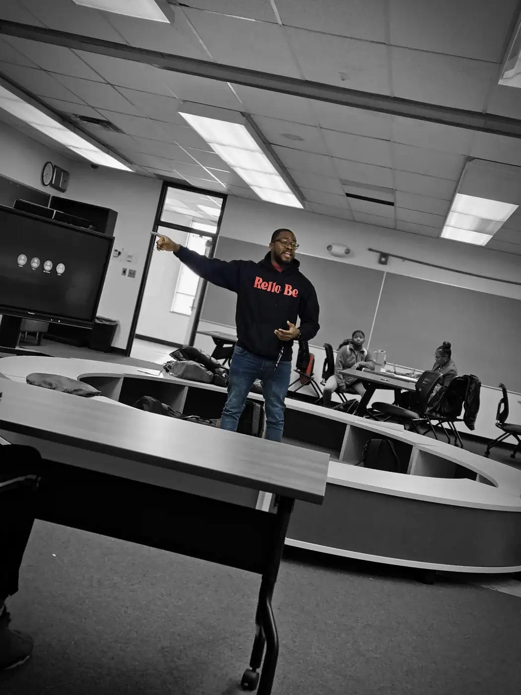 Darell Brown speaking during a public meeting