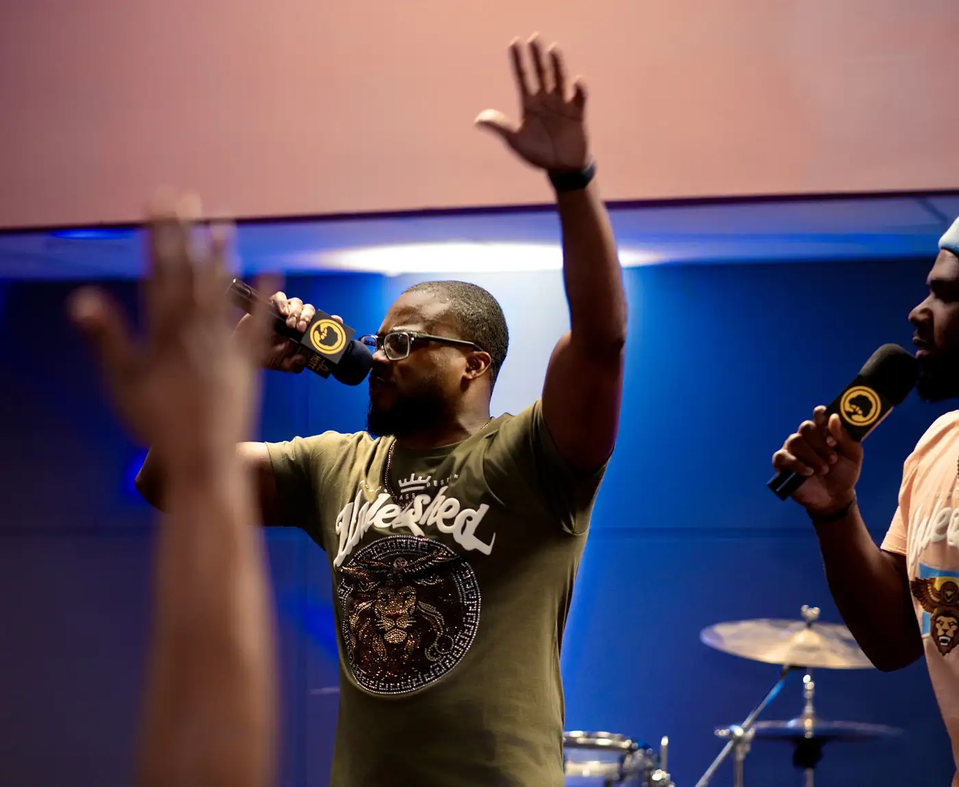 Darell Brown engaging an audience during a community event