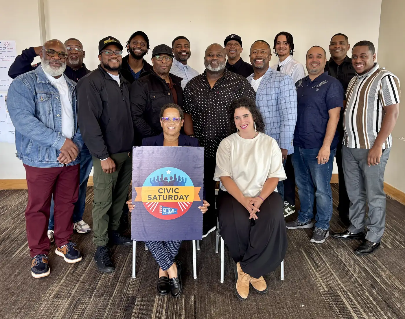 Darell Brown with local leaders and community partners