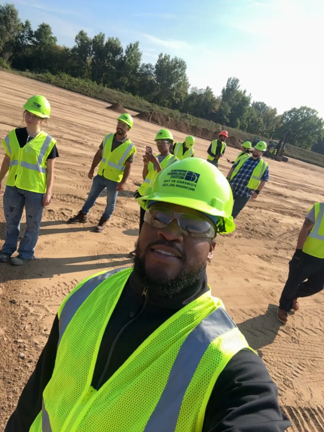 Darell Brown participating in a neighborhood cleanup